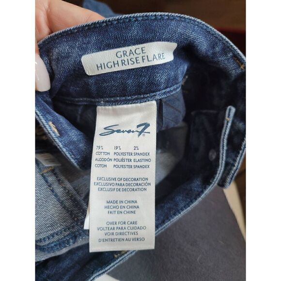 Seven 7 Grace Highrise Flare Jeans Size 14 - Picture 8 of 8